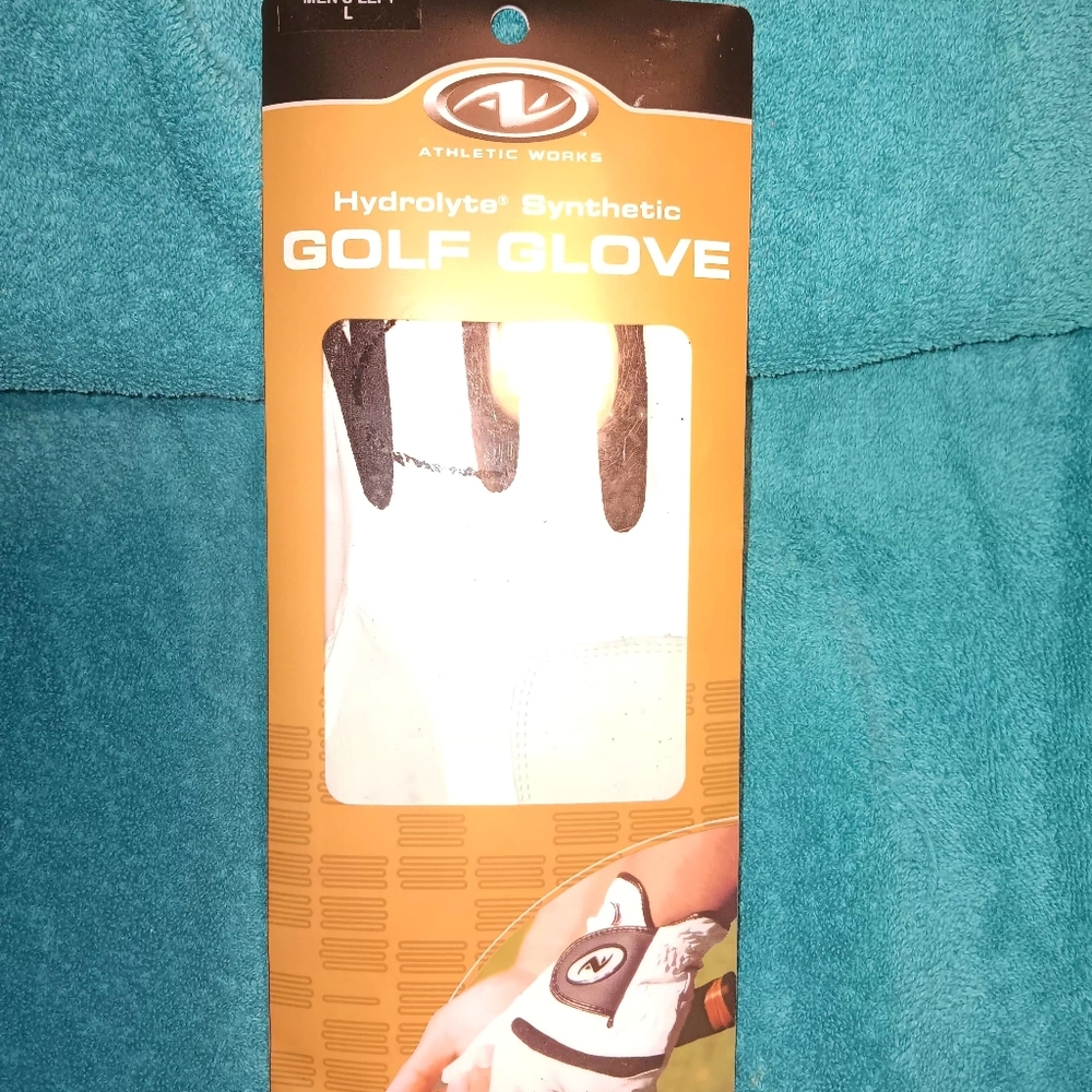 Athletic Works Hydrolite Synthetic Mens Left L White Golf Glove